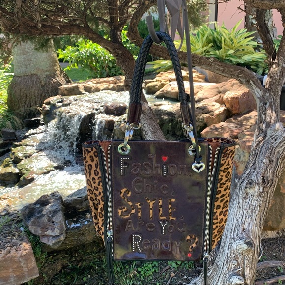 Brighton Fashionista Leopard Print Tote Bag - Picture 4 of 17